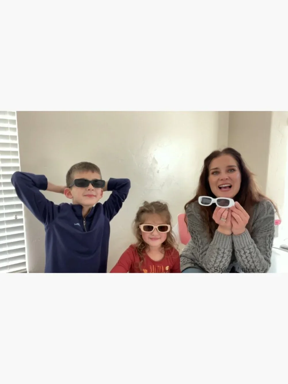 Unisex UV Protection Retro Kids Sunglasses Rectangle 90s Vintage Shades